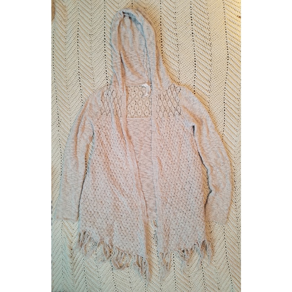Tan crochet cardigan